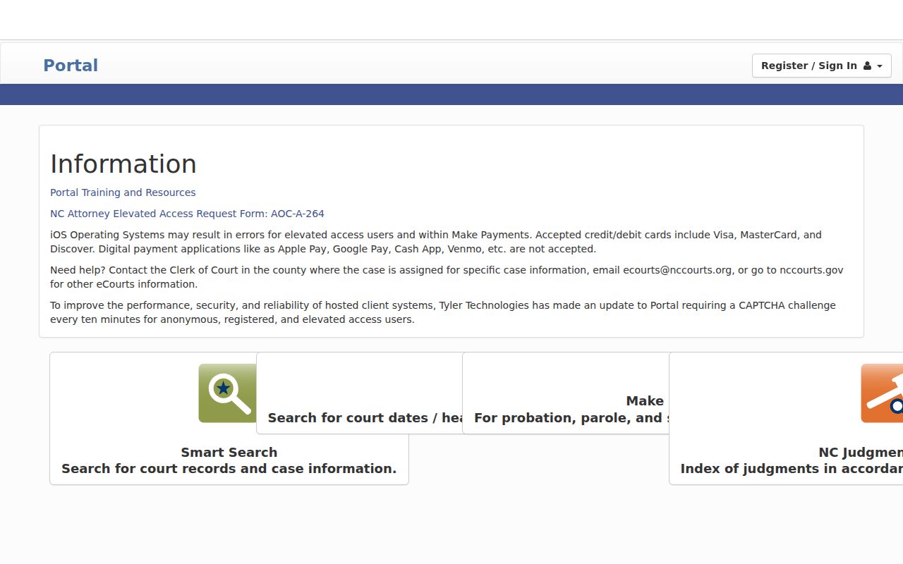 Forsyth County criminal case search in the North Carolina eCourts Portal