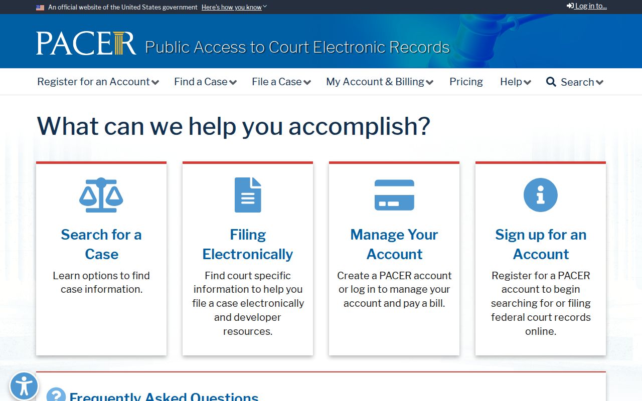 Forsyth County federal criminal court case access through PACER