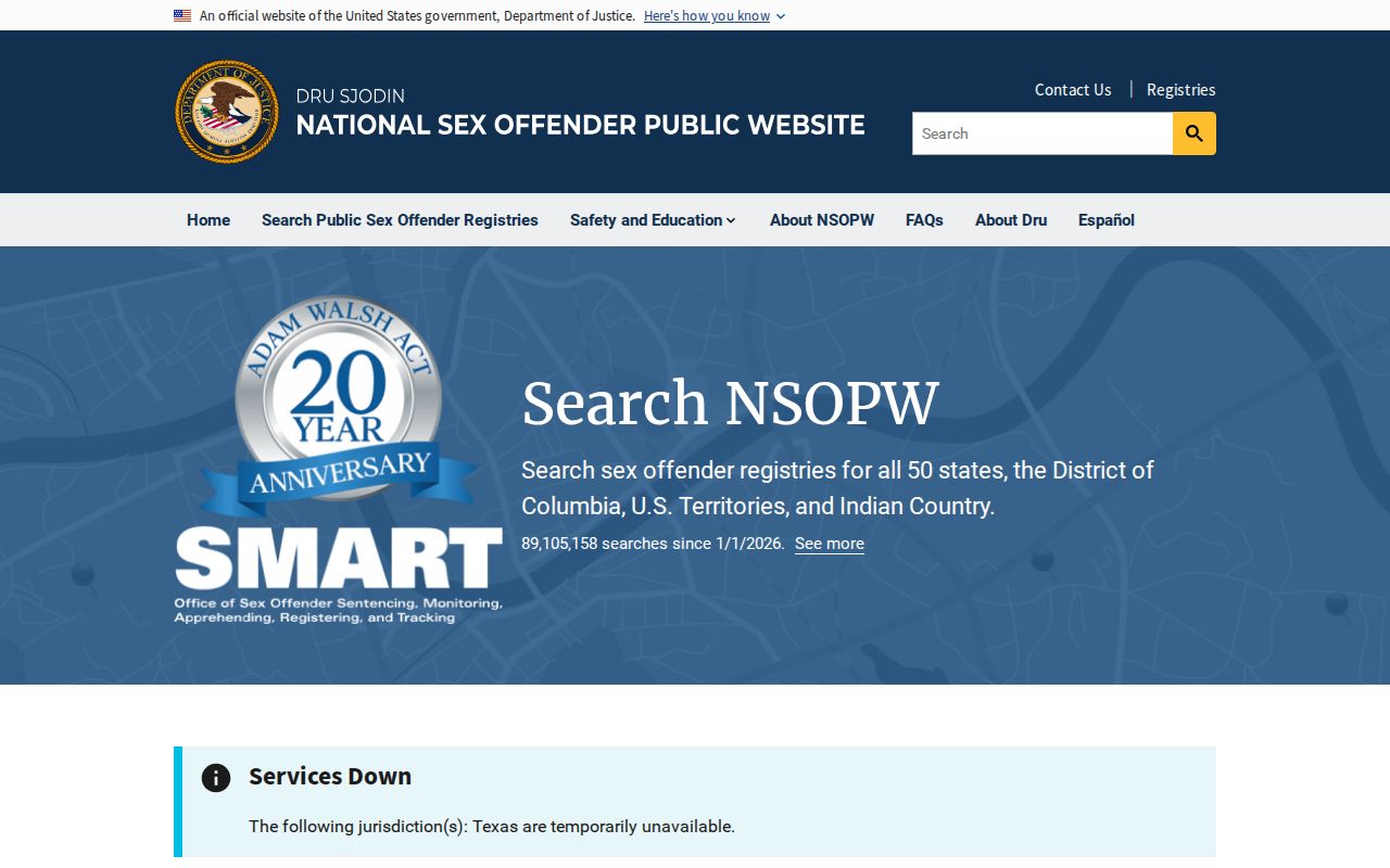 Forsyth County sex offender search through the national registry website