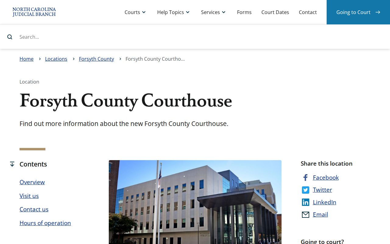 Forsyth County criminal court record courthouse information